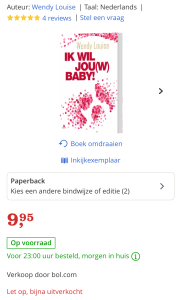 bestseller, Ik wil jouw baby, wendy louise